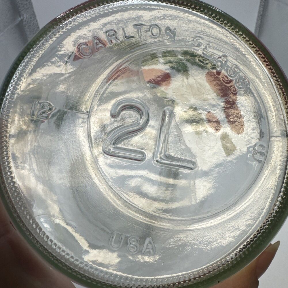 2 Carlton Glass Jar Canister 10” & 9” Bail Lid Strawberries 2 L 1.5 L USA - Picture 11 of 16